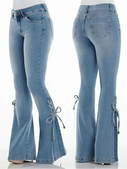 Bow Boot Cut Jeans