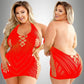 Plus Size Sexy Lingerie One-Piece Bodysuit Women  Set Sheer Rhinestone Underwear Transparent Open Strapless Erotic - NawdeX