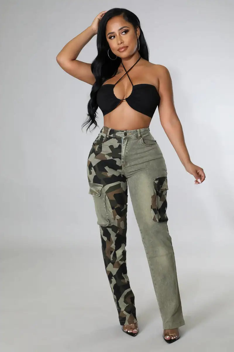 Camouflage  Trousers Jeans