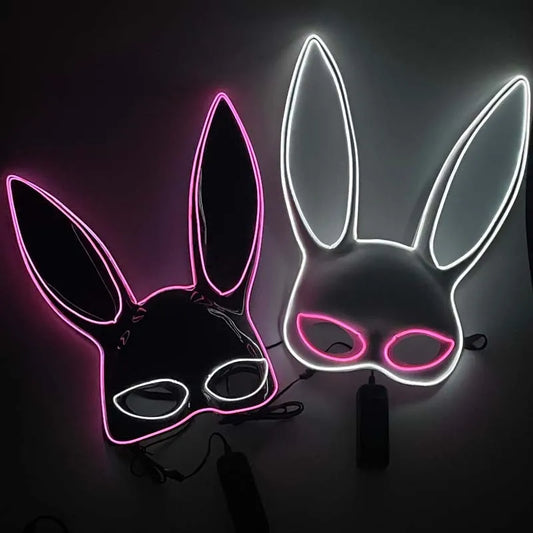 1 PC Halloween Adult Sexy LED  Face Masks Cosplay Light Up Men/Women Funny Mask Glow in Dark  Costume Supplies - NawdeX