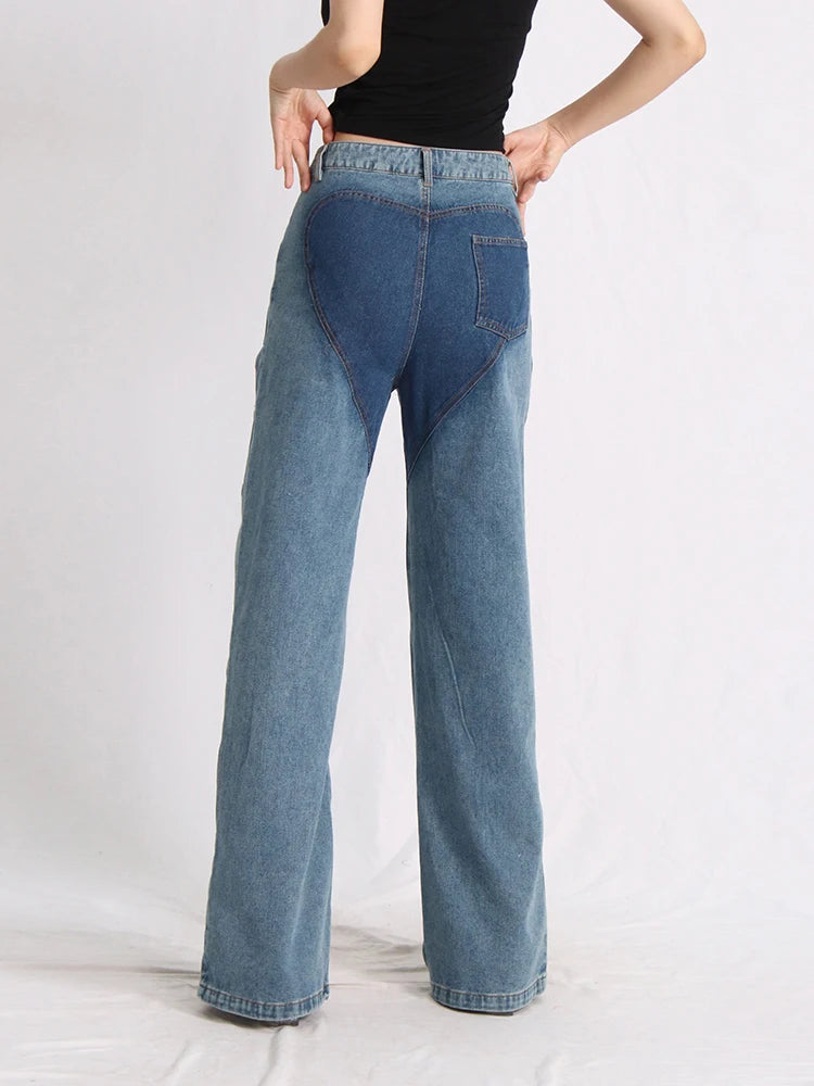 DEAT Women's Hole Jeans High