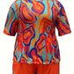 Plus Size  Colorful Abstract Print Pajama Set