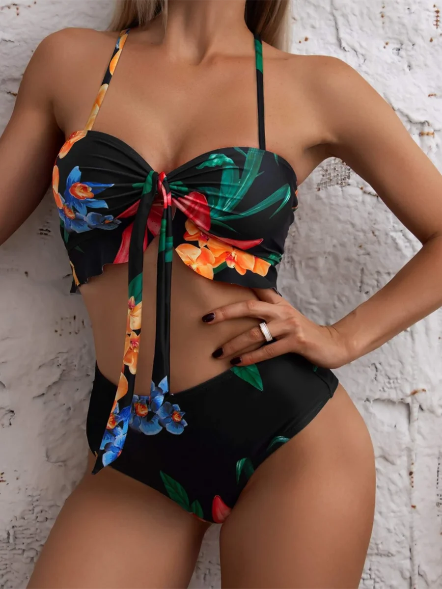 3 Pieces Floral Swimwear