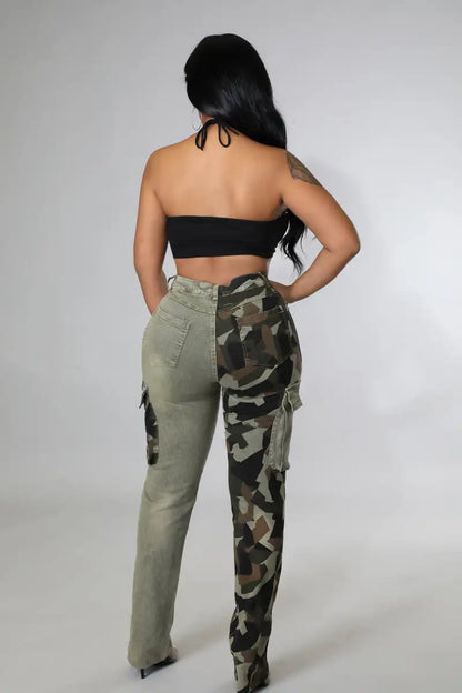 Camouflage  Trousers Jeans