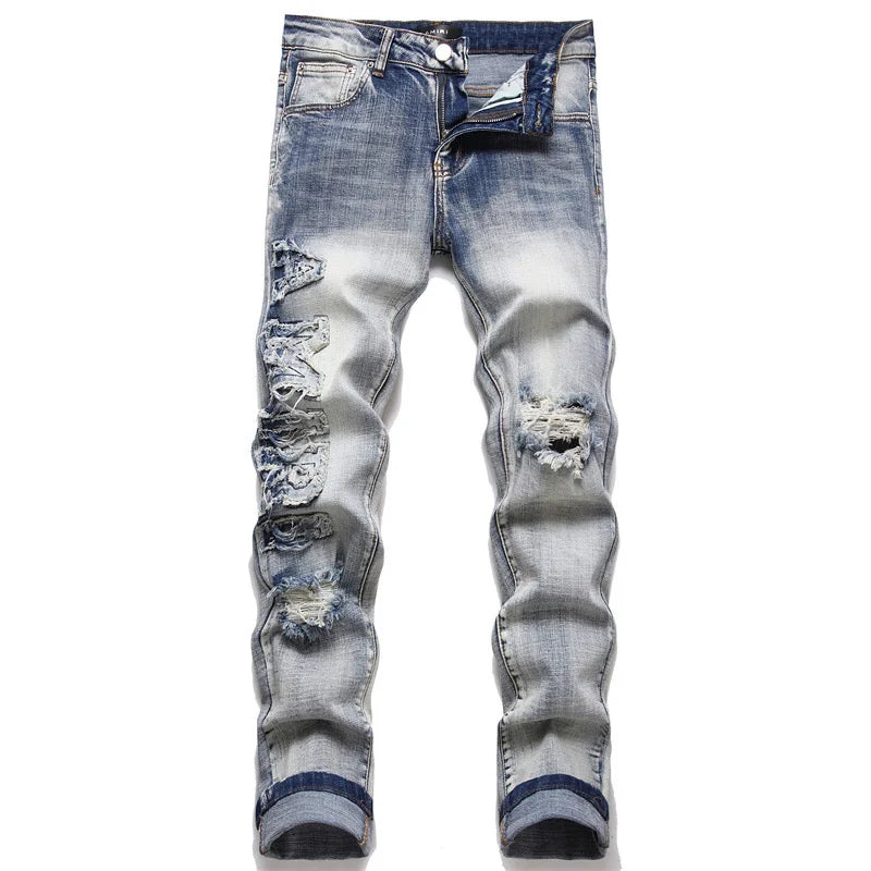 AM Slim Fit Four Season Patchwork Men's Jeans