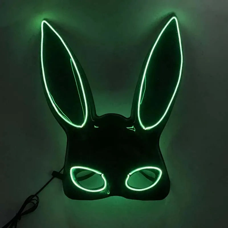 1 PC Halloween Adult Sexy LED  Face Masks Cosplay Light Up Men/Women Funny Mask Glow in Dark  Costume Supplies - NawdeX