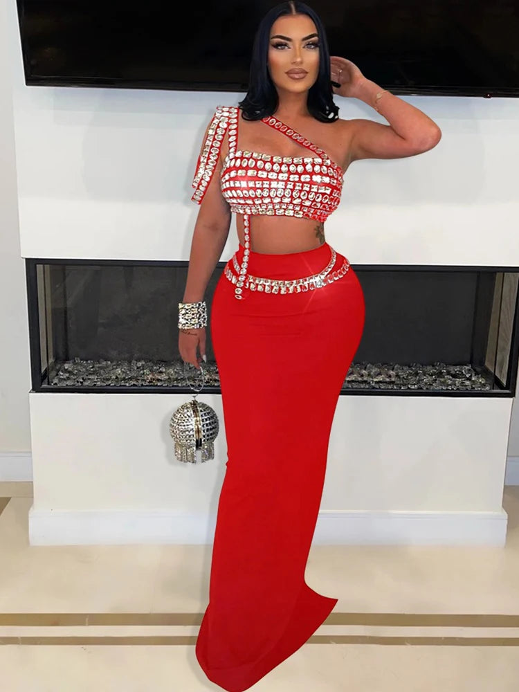Diamond Star Evening Skirt Set