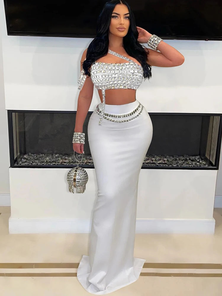 Diamond Star Evening Skirt Set