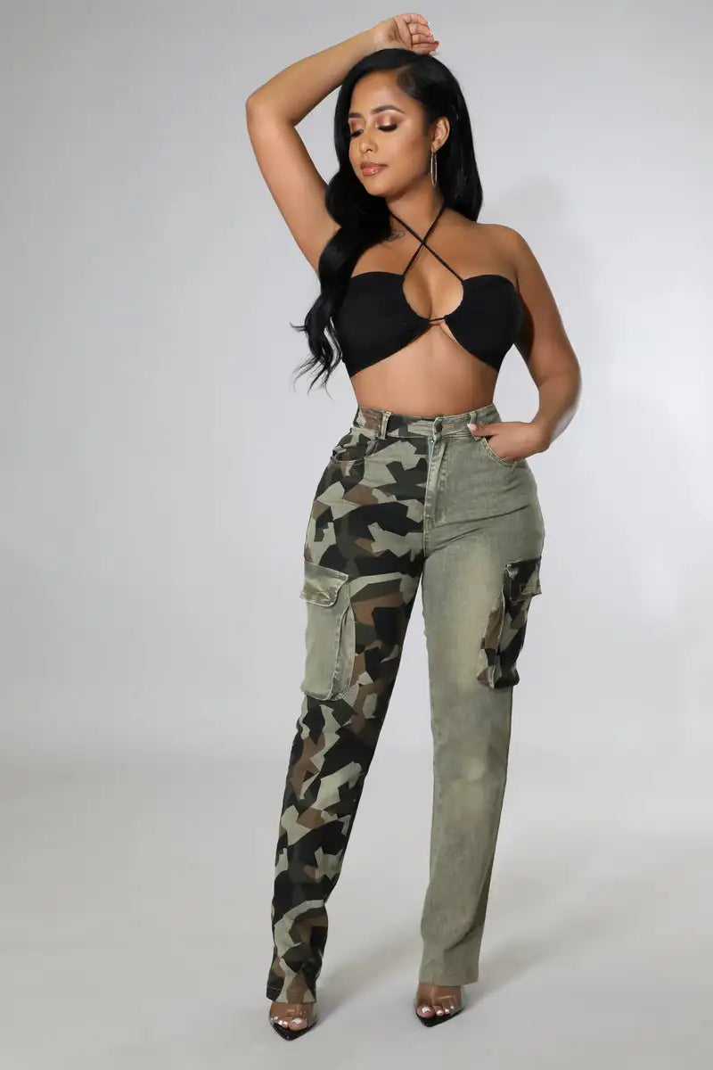 Camouflage  Trousers Jeans