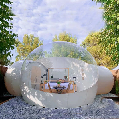 Outdoor Camping Transparent Inflatable Bubble Tent Spherical Clear House Garden Cabin Lodge Starry Sky  Dome With Free Blower - NawdeX