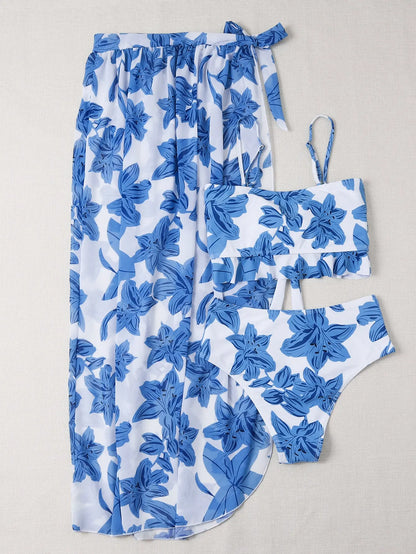 3 Pieces Floral Swimwear