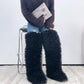 Mongolian Thigh High Faux Fur Boots - NawdeX