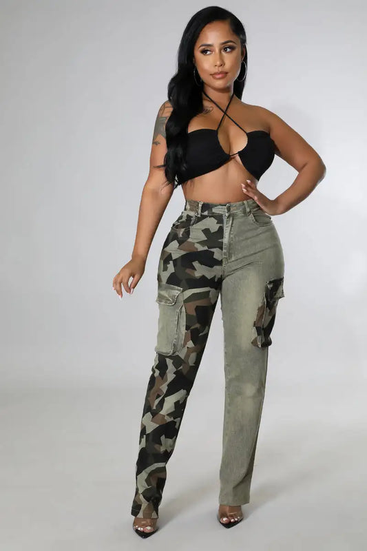 Camouflage  Trousers Jeans