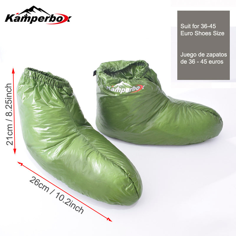 Kamperbox Down Slippers Down Socks Camping Down Booties For Sleeping Bag Camping AQ3