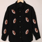 Sequin Football Button Up Long Sleeve Jacket - NawdeX
