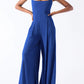 Square Neck Wide Strap Jumpsuit - NawdeX