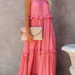Ruffled Sleeveless Maxi Dress with Pockets - NawdeX