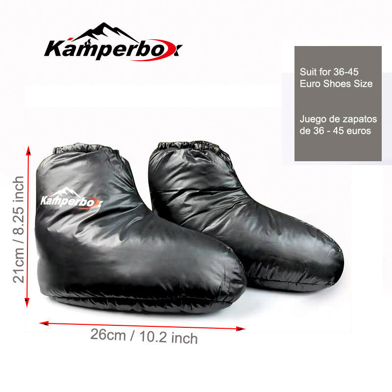 Kamperbox Down Slippers Down Socks Camping Down Booties For Sleeping Bag Camping AQ3