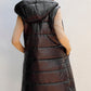 Longline Hooded Sleeveless Puffer Vest - NawdeX