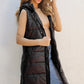 Longline Hooded Sleeveless Puffer Vest - NawdeX