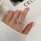 Copper Rotating Ring  Micro Inlaid Fashion Lady Ring Index Finger Ring - NawdeX