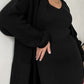 Pocketed Long Sleeve Cardigan and Skirt Sweater Set - NawdeX