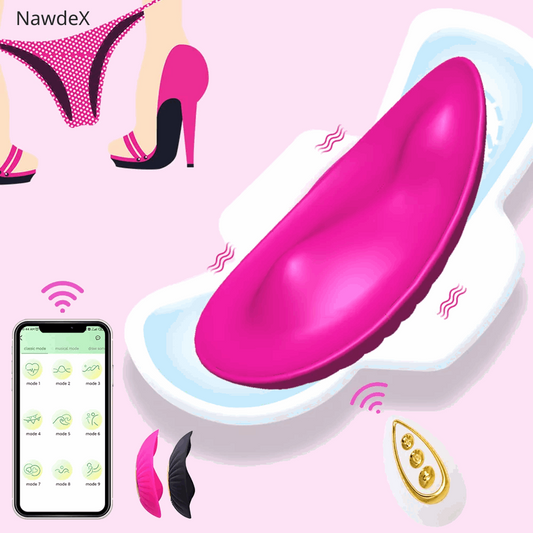 Butterfly Wearable Vibrator Wireless APP Remote Panties Dildo Vibrator for Women Clitoral Stimulator Massage Erotic Sex Toys - NawdeX