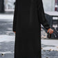 Full Size Contrast Trim Long Sleeve Coat with Pockets - NawdeX
