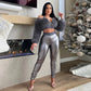 Furry Crop Top Slim Trousers Set - NawdeX