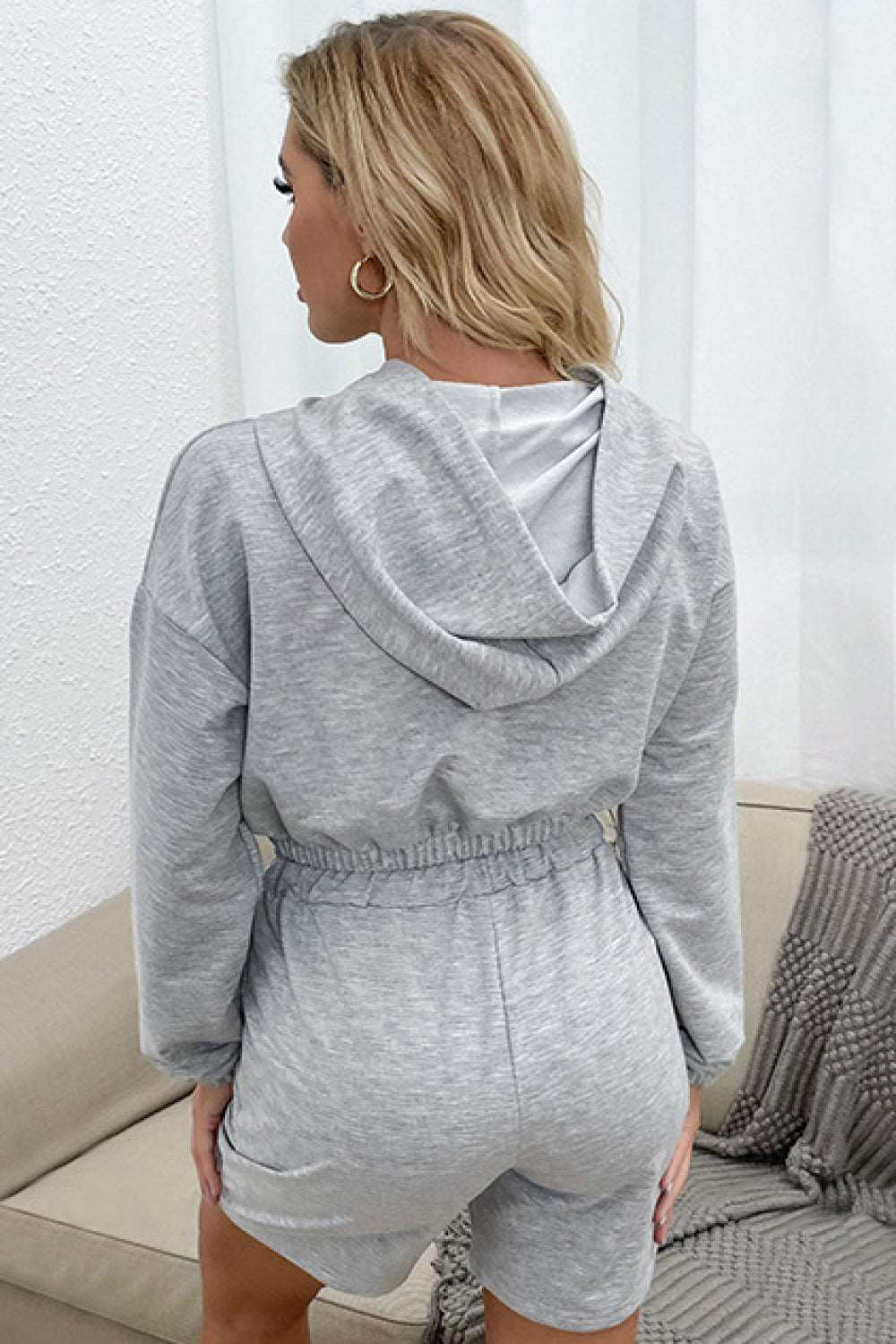 Crop Hoodie and Shorts Set - NawdeX