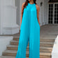 Double Take Full Size Tie Back Cutout Sleeveless Jumpsuit - NawdeX