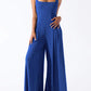 Square Neck Wide Strap Jumpsuit - NawdeX
