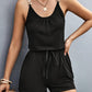 Scoop Neck Romper with Pockets - NawdeX