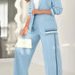 Chic Lounge Blazer & Wide-Leg Trouser Set