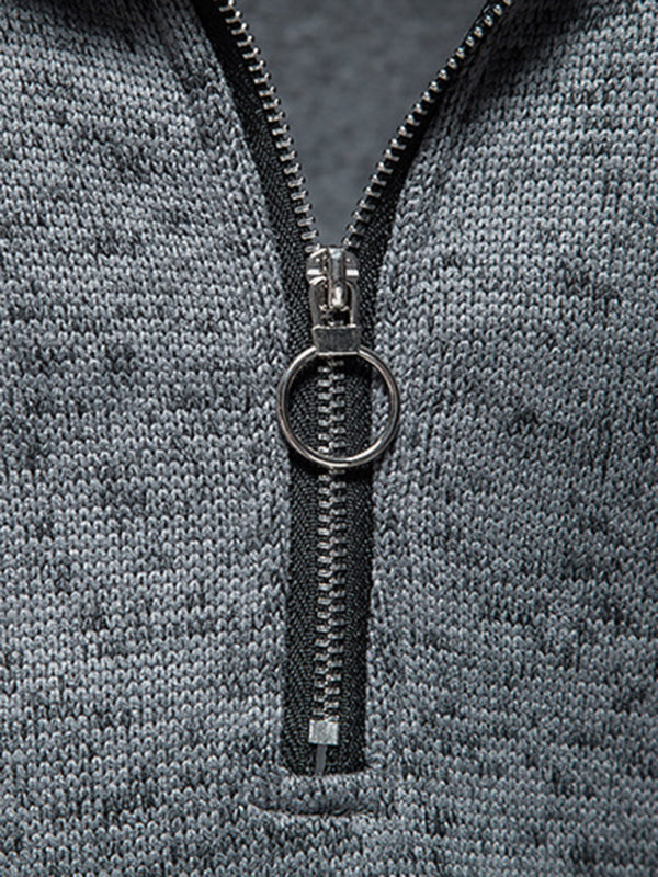 Zipper Long Sleeve Sweatshirt