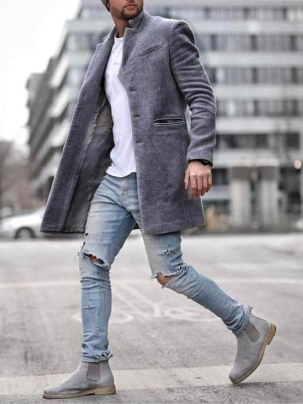 Woolen coat mid-length