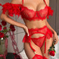 Feather Contrast Lingerie Set