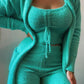 Plush Tie Camisole 3-piece Suit