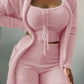 Plush Tie Camisole 3-piece Suit