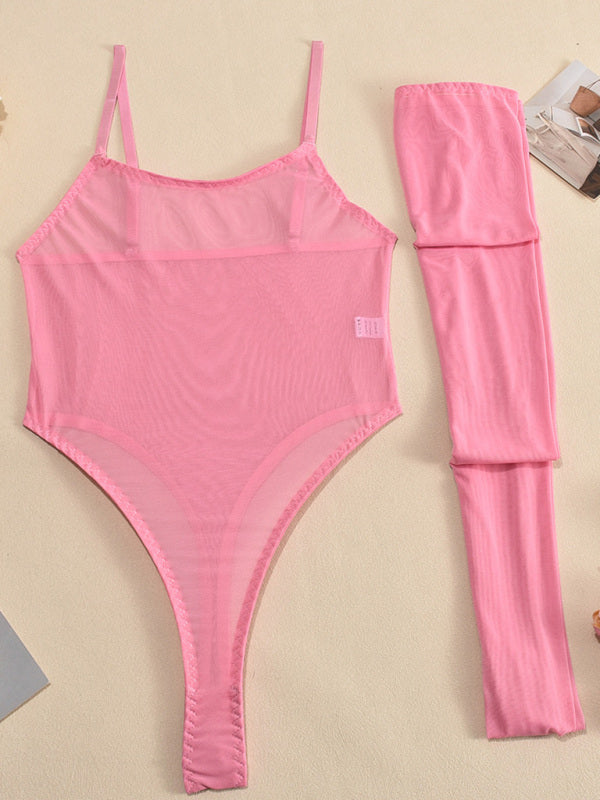 Temptation Mesh Bodysuit set (including leg socks)