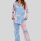 Collared Neck Long Sleeve Loungewear Set with Pockets - NawdeX