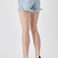 RISEN Frayed Hem Denim Shorts with Fringe Detail Pockets - NawdeX