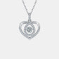 Moissanite 925 Sterling Silver Heart Shape Necklace - NawdeX