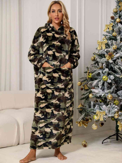 Camouflage Hooded Teddy Night Dress - NawdeX