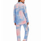 Collared Neck Long Sleeve Loungewear Set with Pockets - NawdeX