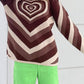 Heart Mock Neck Long Sleeve Sweater - NawdeX