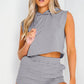 Hooded Crop Top & Pocketed Shorts Set - NawdeX