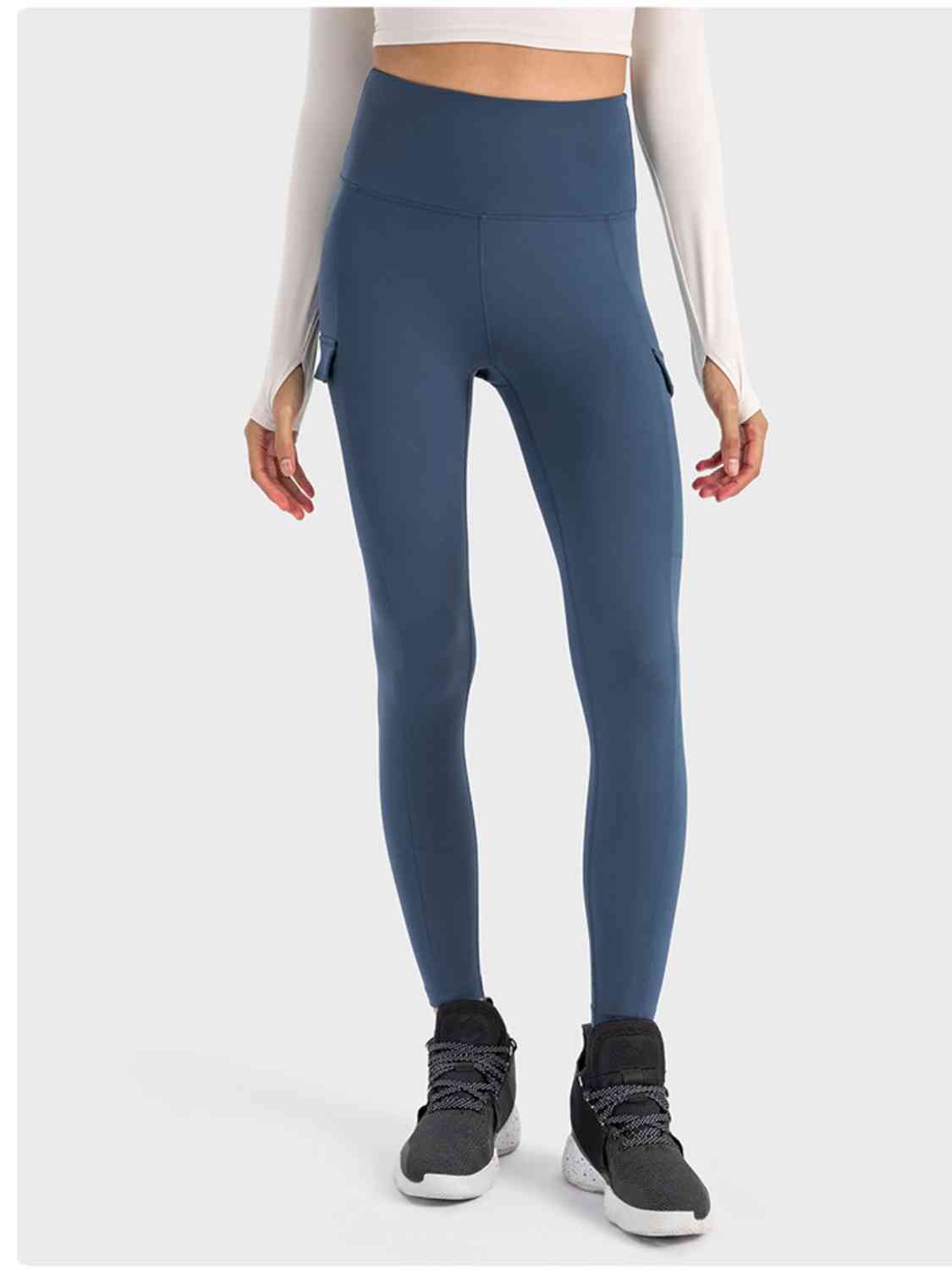 Wide Waistband Sports Leggings - NawdeX