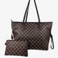 Checkered PVC Two-Piece Bag Set - NawdeX