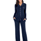 Collared Neck Long Sleeve Loungewear Set with Pockets - NawdeX